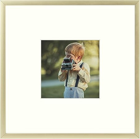 Frametory, 8x8 inch Instagram Square Aluminum Gold Metal Picture Frame Collection, Photo Frame wi... | Amazon (US)