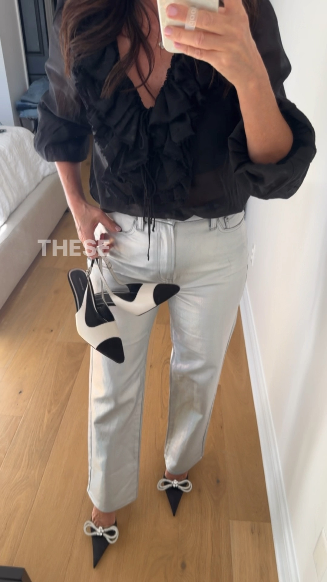 I like a silver shoe with thee waxed iridescent jeans… linked below. Also love a cashmere hoodie sweater with these jeans too! Nordstrom each deals 


#LTKFindsUnder50 #LTKFindsUnder100 #LTKParties