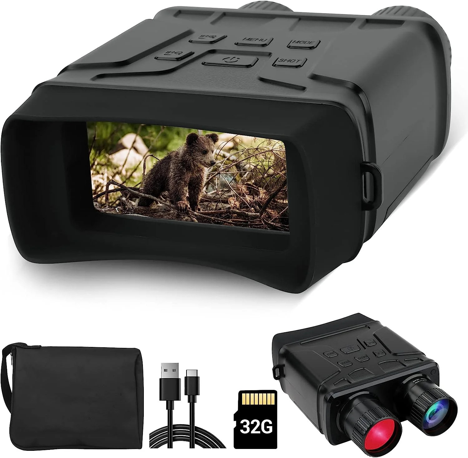 BEBANG Night Vision Goggles, 7 Level Infrared Digital Night Vision Binoculars 32GB HD Photo And V... | Walmart (US)