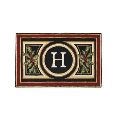 Wingate Festive Monogrammed Door Mat | Frontgate
