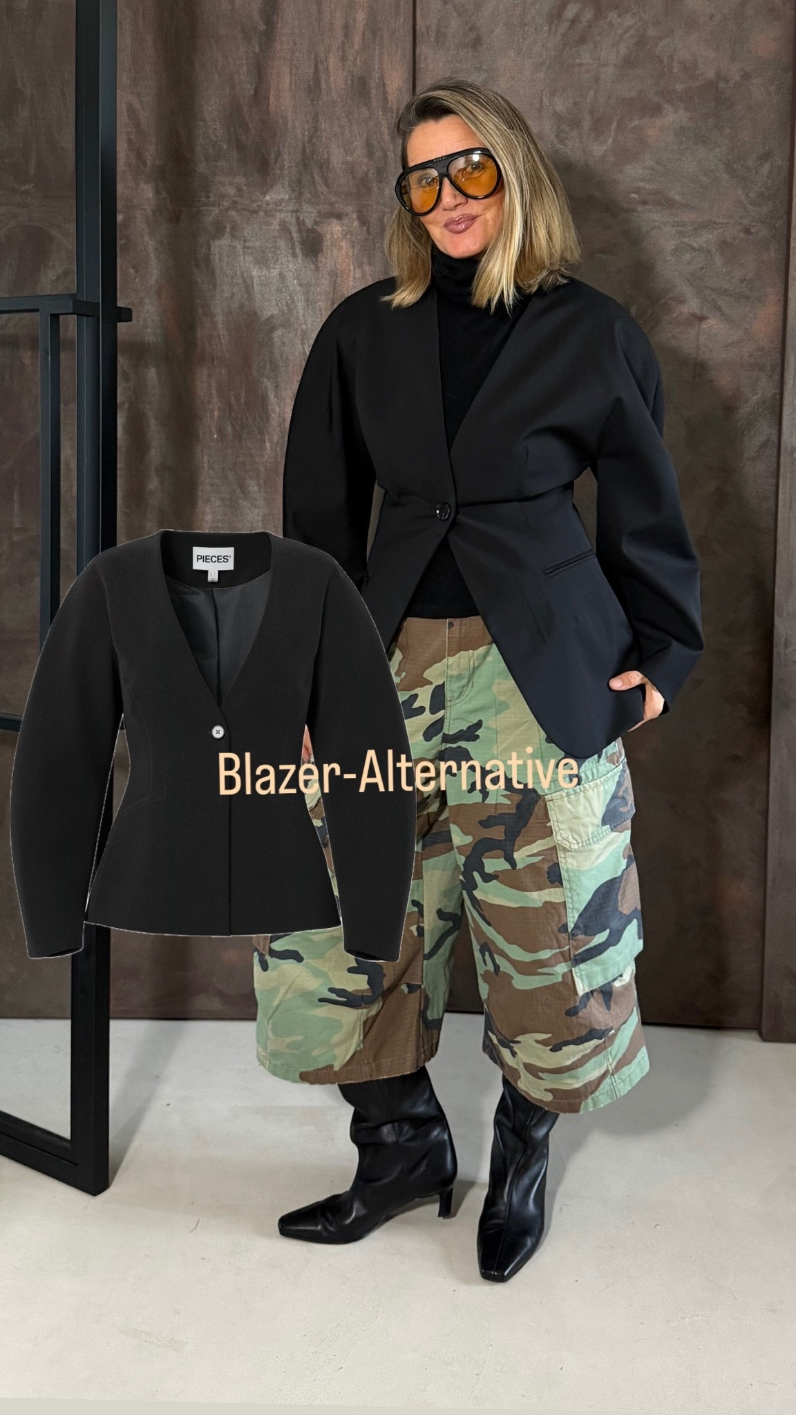 Kragenloser Blazer 
Schlicht, edel und tailliert, eine Alternative zu COS

#LTKautumn #LTKFashionMonth #LTKstyletip