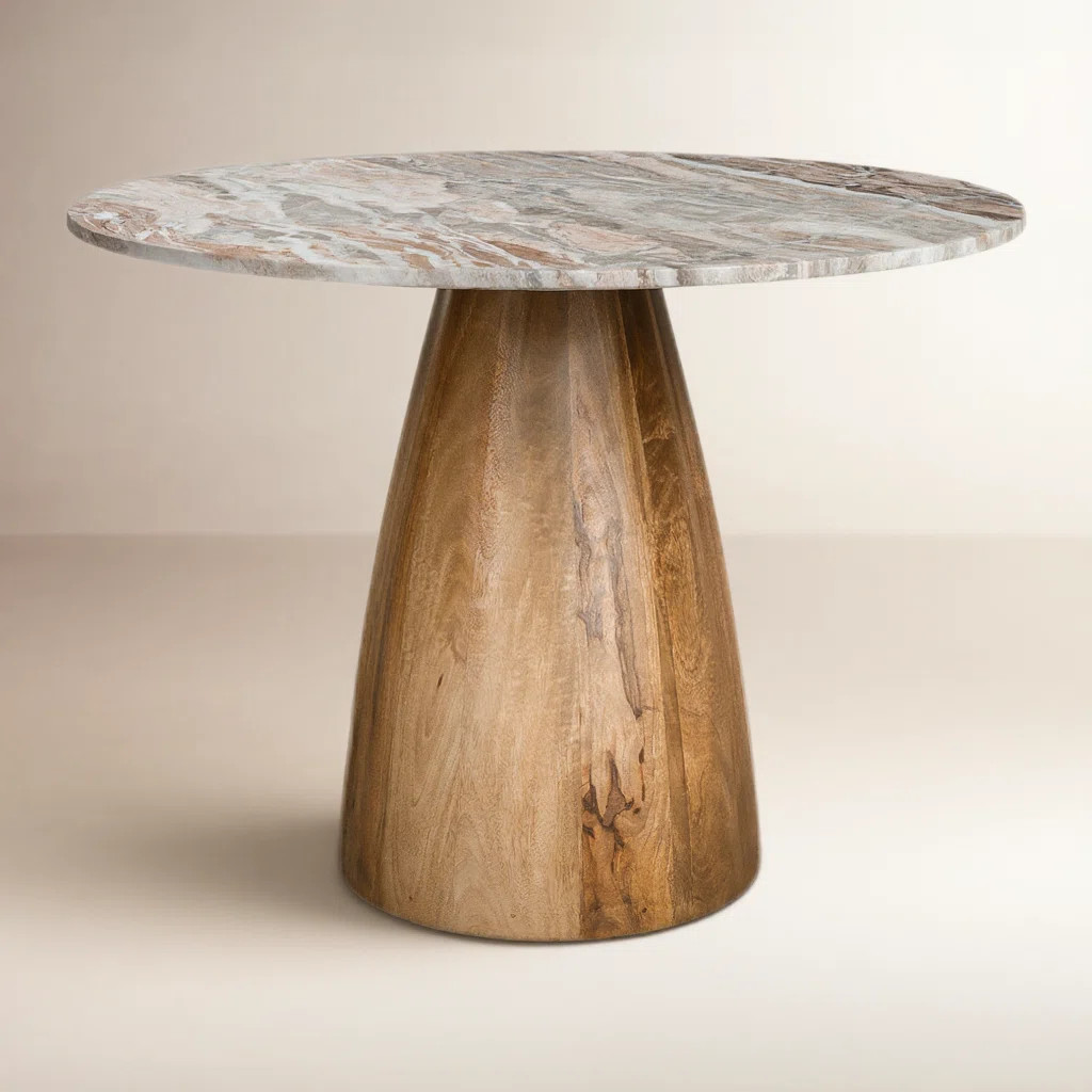 Mellonia Round Genuine Marble Dining Table | Joss & Main