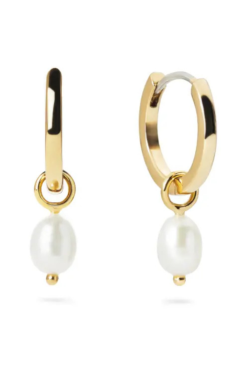 Ana Luisa Pearl Huggie Hoops - Frida in Gold at Nordstrom, Size Small | Nordstrom