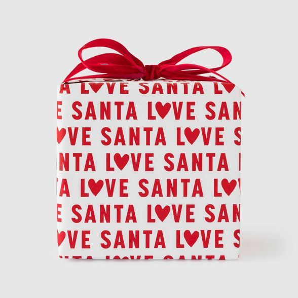 Red Love Santa Gift Wrap - Sugar Paper™ | Target