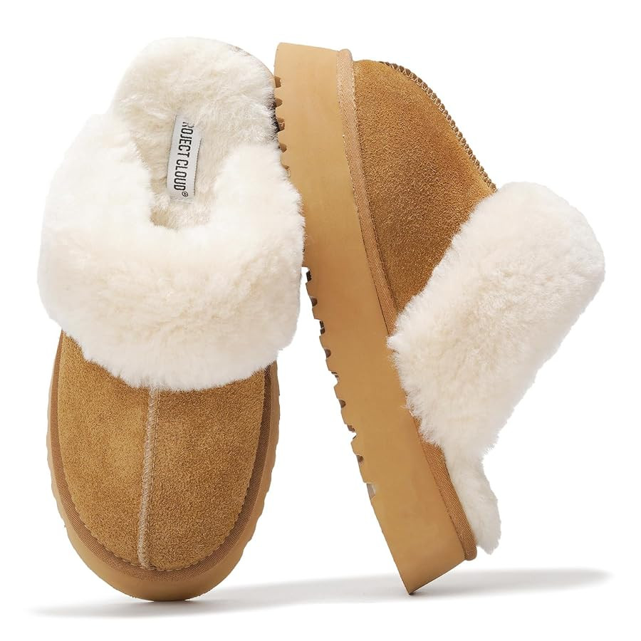 Project Cloud Slippers for Women Footwear - Genuine Suede with Memory Foam Clogs and Mules for Wo... | Amazon (US)
