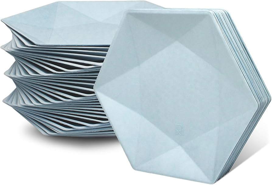 BangShou Disposable Paper Plates, 30 Pack 8 inch Biodegradable Cake Plate, Heavy Duty Disposable ... | Amazon (US)