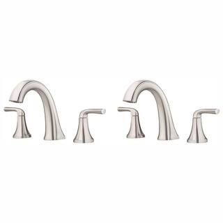 Pfister Ladera 8 in. Widespread 2-Handle Bathroom Faucet in Spot Defense Brushed Nickel (2-Pack)-... | The Home Depot