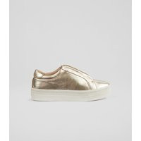 Lk Bennett Women's Leather Slip On Metallic Trainers - 6 - Gold, Gold | Marks & Spencer (UK)