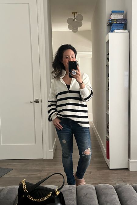Perfect cool spring outfit. Sweater is lightweight and super soft. Oversized. Wearing a small. Amazon fashion. Amazon find.

#LTKtravel #LTKunder50 #LTKstyletip