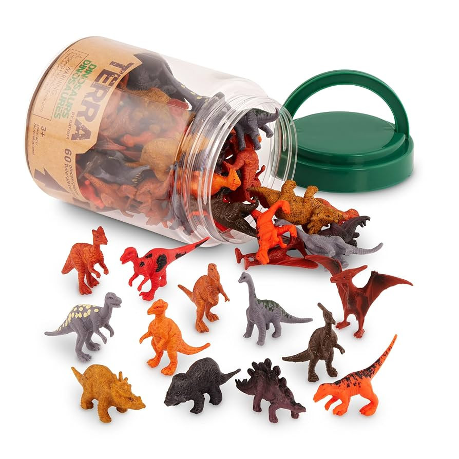 Terra by Battat – 60 Pieces Dinosaur Figures Assorted Mini Plastic Animals for Kids Birthday Pa... | Amazon (CA)