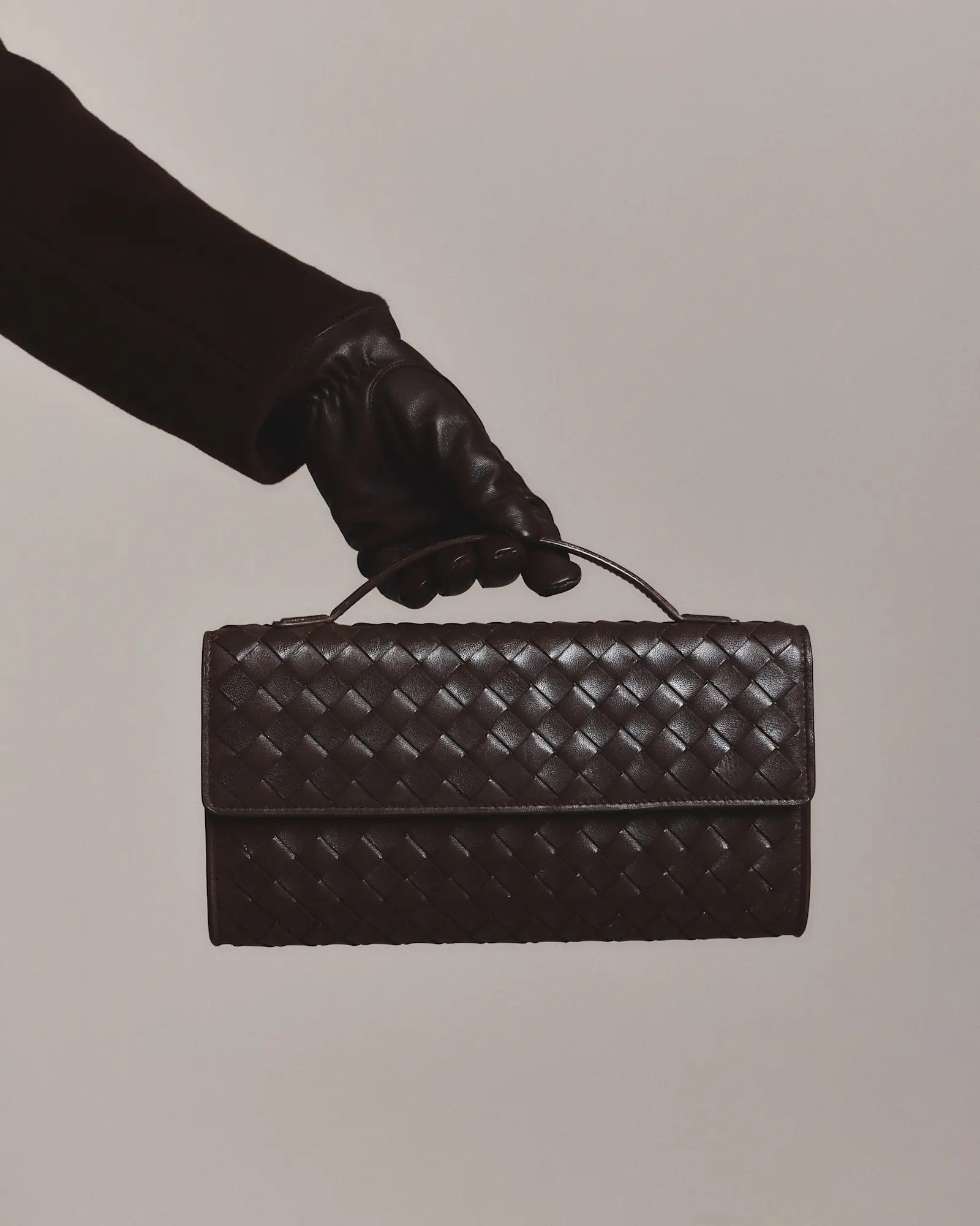 Italian Leather Handwoven Top Handle Clutch | Quince