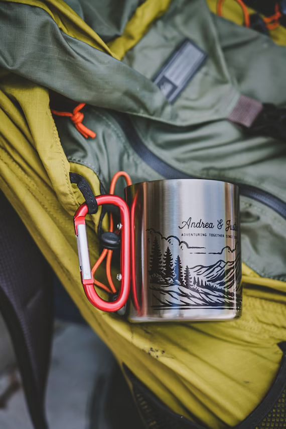 Personalized 11 oz.  Carabiner Campfire Mug - coffee mug, camping, outdoor, camp mug, adventure, ... | Etsy (US)