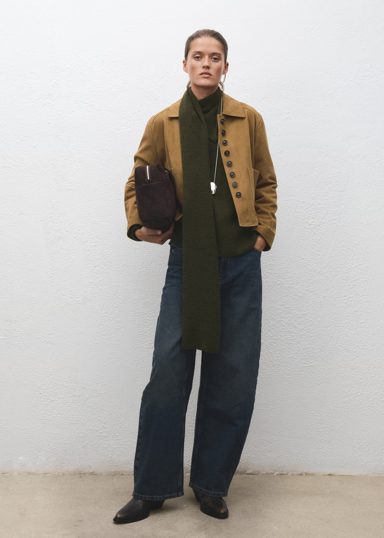 Knitted sweater with scarf | Mango (US/MX/AU)