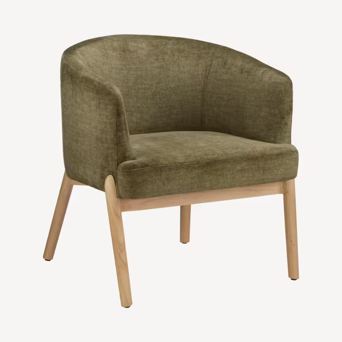 Fabric and Wood Accent Chair | Bouclair