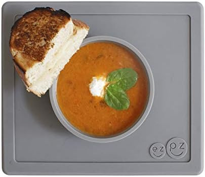 ezpz Happy Bowl (Gray) - 100% Silicone Suction Bowl with Built-in Placemat for Toddlers + Prescho... | Amazon (US)