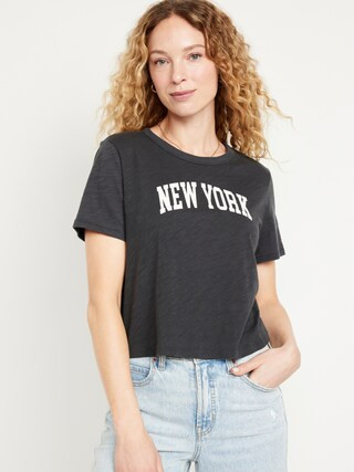 EveryWear Crop Graphic T-Shirt | Old Navy (US)