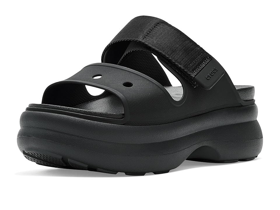 Crocs Soho Two-Strap Sandals, Platform Sandals Women's Dress Sandals Black : 10 M, Synthetic | Zappos