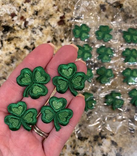 Iron on shamrock patches for st. Paddy’s day 💚 I bought these to iron onto a sweatshirt for our daughter! 

These have a longer shipping period.  I wanted to share them now so they would get here on time!

Green, shamrock, irish, st Patrick, parade, patch, iron on

#LTKSeasonal #LTKSpringSale #LTKfamily