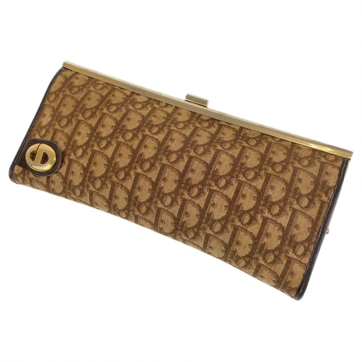 VINTAGE Christian Dior Brown Cloth Clutch Bag for Women | Vestiaire Collective (Global)