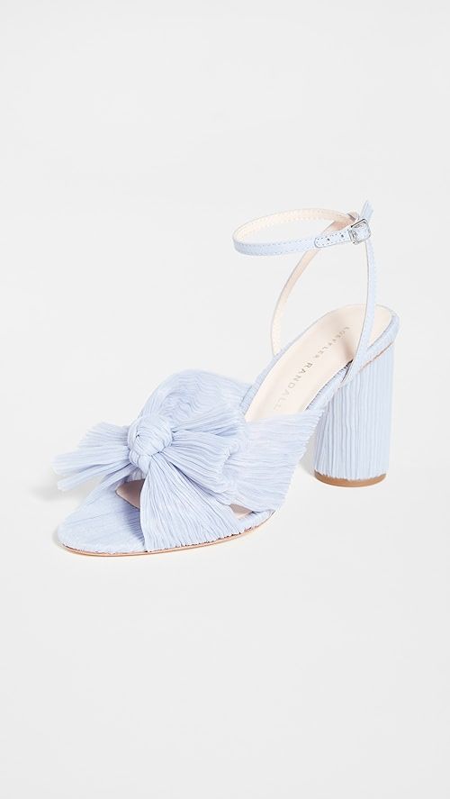 Loeffler Randall Camellia Pleated Bow Heel with Ankle Strap | SHOPBOP | Shopbop