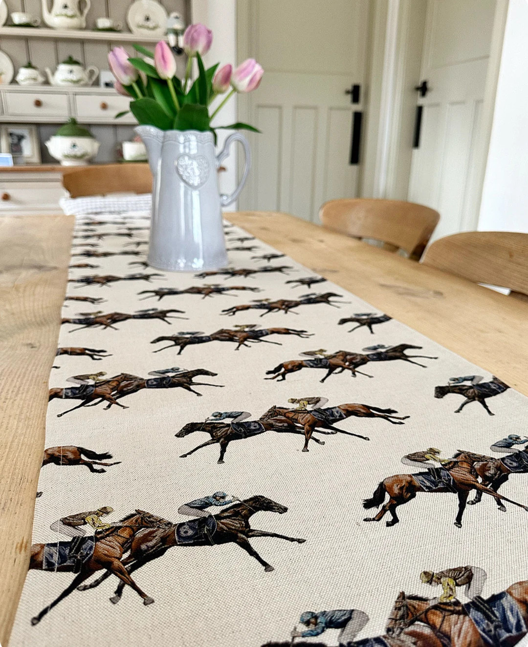 Horse Racing Table Runner Country Kitchen Home Riding Equestrian Equine Racecourse Rider Gift Bir... | Etsy (US)