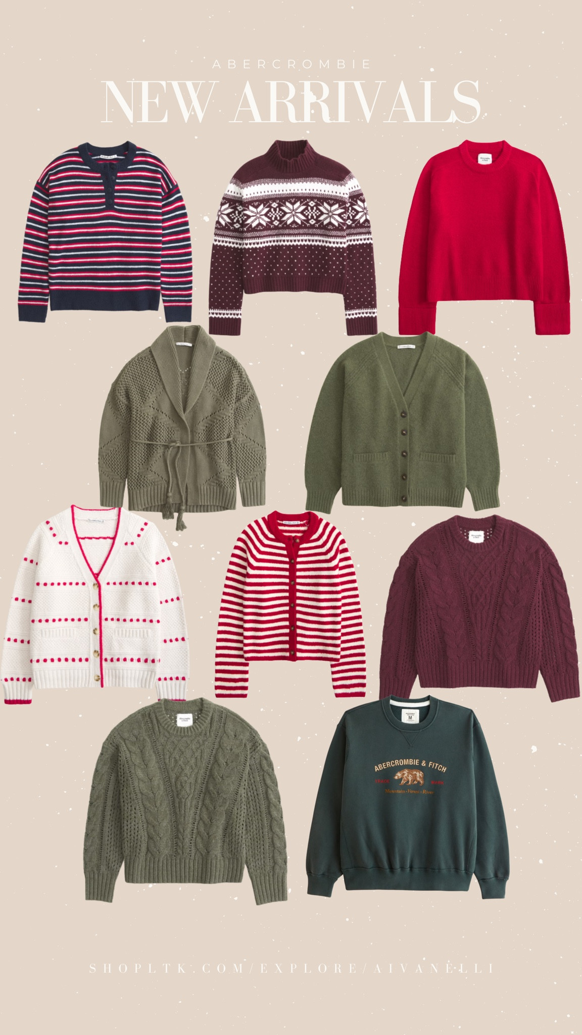 Abercrombie new arrivals

chunky knit sweater
oversized cable knit sweater
soft fleece pullover sweater
ribbed mock neck sweater
relaxed fit cardigan sweater
brushed wool blend sweater
slouchy crewneck sweater
cozy turtleneck sweater
bouclé textured sweater
everyday lounge sweater

#LTKootd #LTKHoliday #LTKSaleAlert