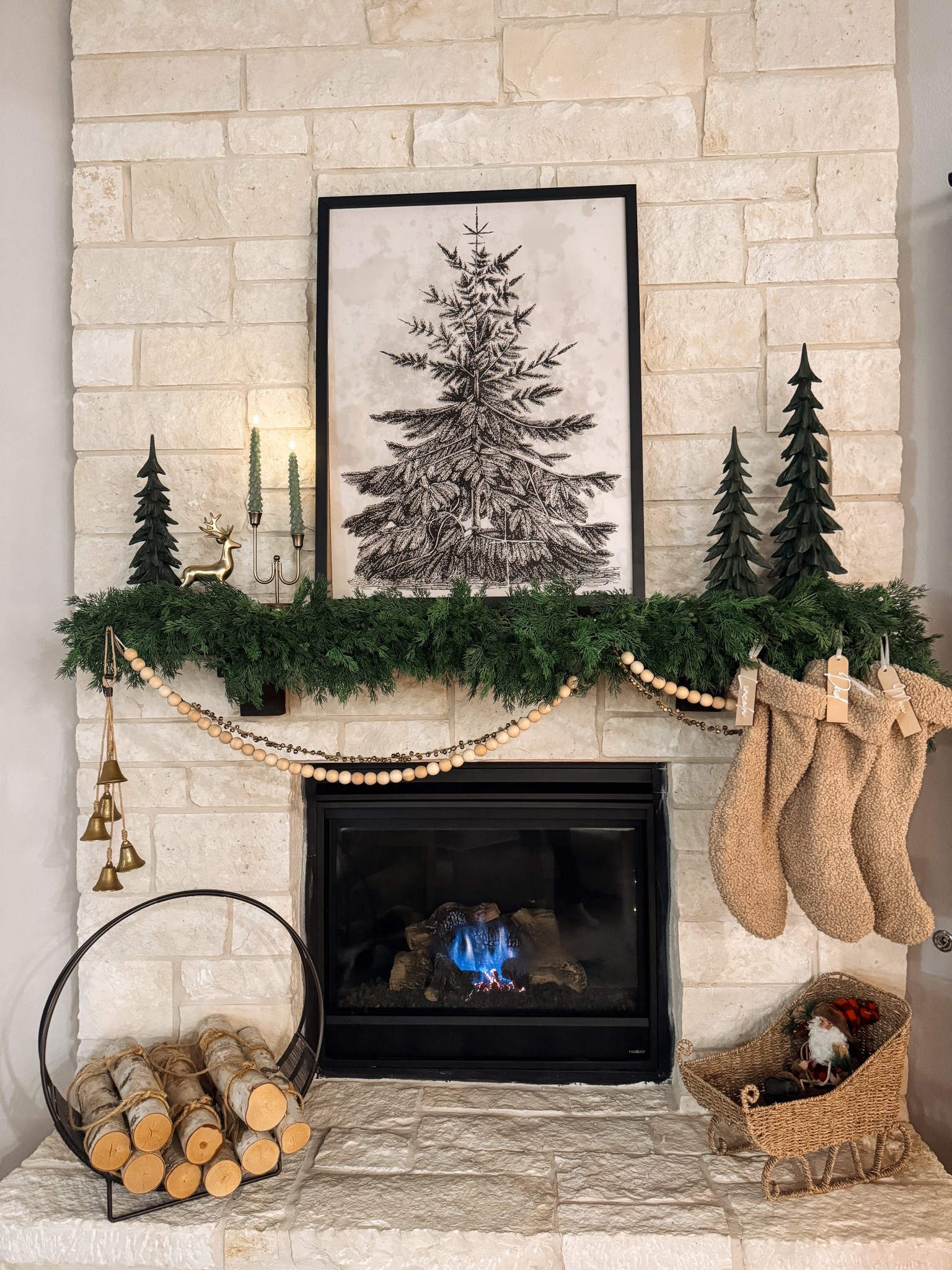 My Christmas mantle!  the trees are from hobby lobby & linked similar for everything else! 

#LTKHoliday #LTKSeasonal #LTKHome