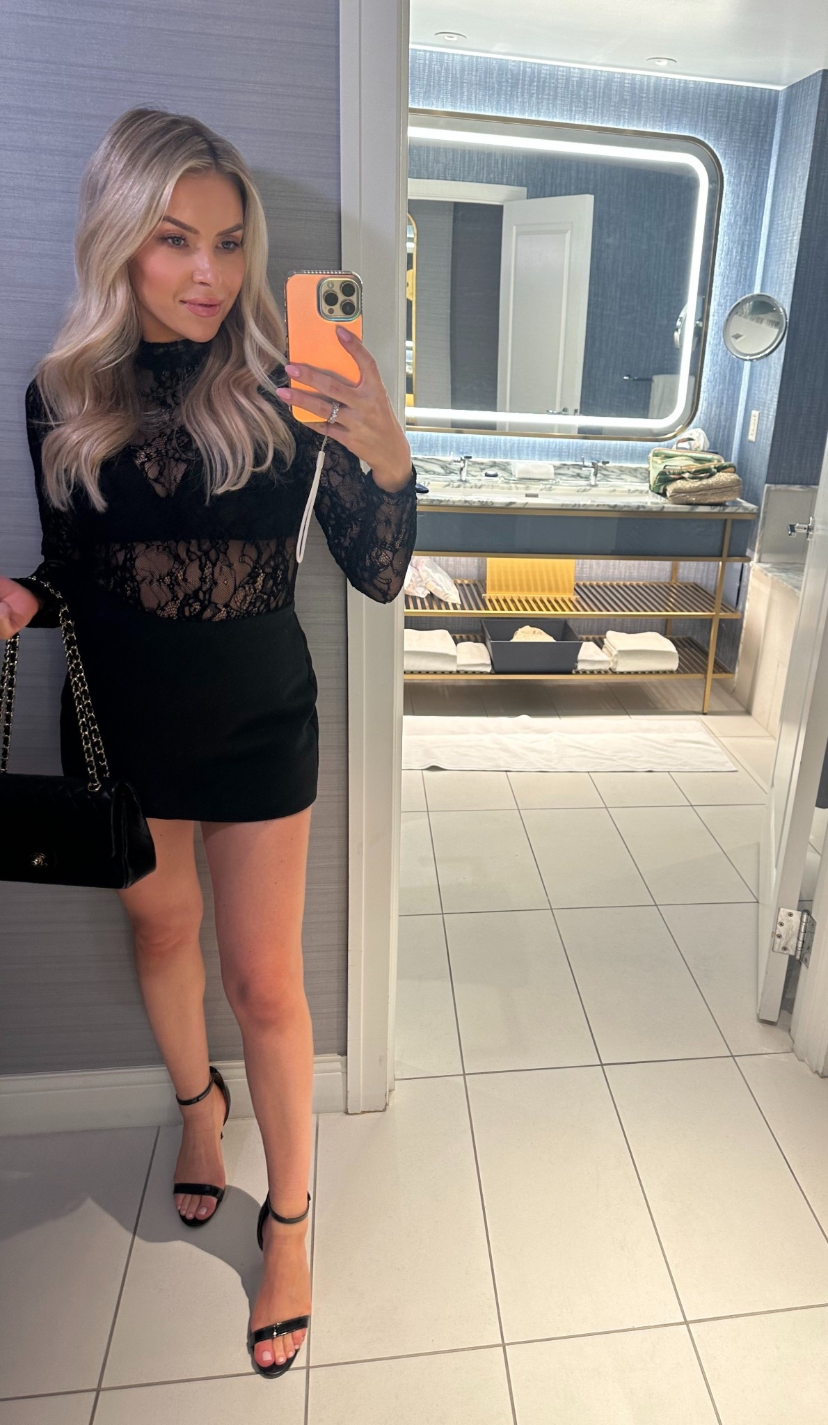 Lace, legs, and late nights ✨
The ultimate girls’ night / date night / Vegas outfit—flattering, feminine, and effortlessly sexy.
Linked every detail so you can recreate this look head to toe 🖤👇

Good American Bodysuit
Zara
Sam Edelman 
Chanel

#LTKfinds #LTKstyle #LTKfashion #ShopMyLook #StyleInspo #GirlsNightOut #DateNightOutfit #NightOutLook #CocktailOutfit #DinnerDateStyle #GoingOutOutfit #VegasStyle #VegasOutfits #VegasNight #VegasVibes #SinCityStyle #GirlsNightLooks #BlondeStyle #FeminineStyle #SexyButClassy #ChicStyle #MiniDressStyle