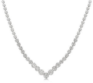 Affinity 3.00 cttw Diamond Tennis Necklace, 14K | QVC