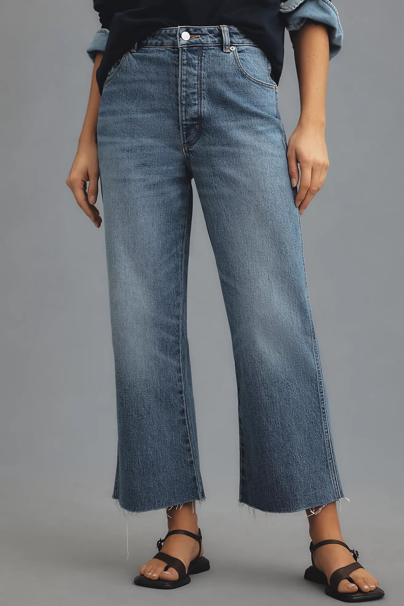 Rolla's Classic High-Rise Crop Flare Jeans | Anthropologie (US)