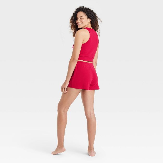 Women's Cropped Tank Top and Shorts Pajama Set - Colsie™ Berry | Target