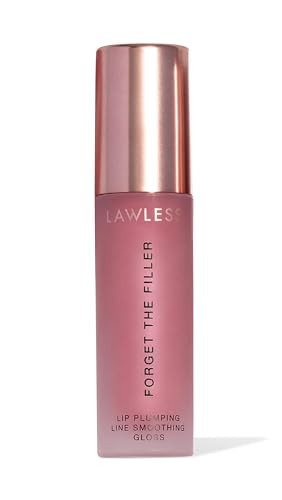 Lawless Women's Forget the Filler Lip Plumper Line Gloss, Pop the Ros, Pink, 0.11 Fl Oz | Amazon (US)