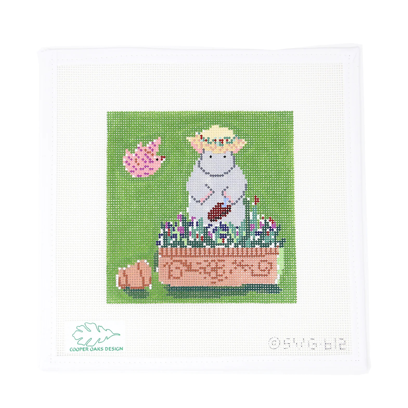 Hippo Admiring | Greystone Needlepoint