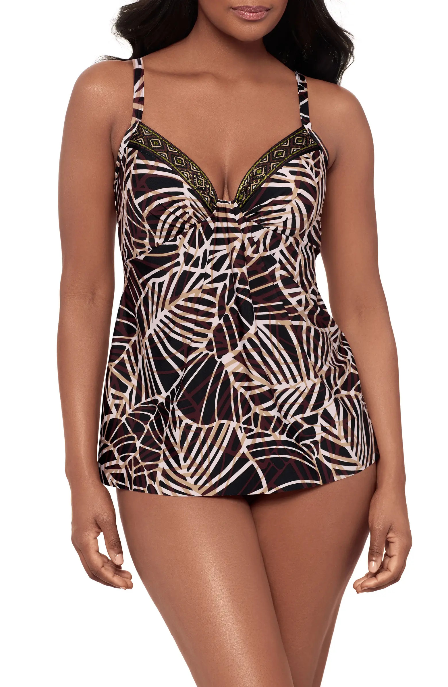 Miraclesuit® Let's Be Fronds Marina Underwire Skirted One-Piece Swimsuit | Nordstrom | Nordstrom