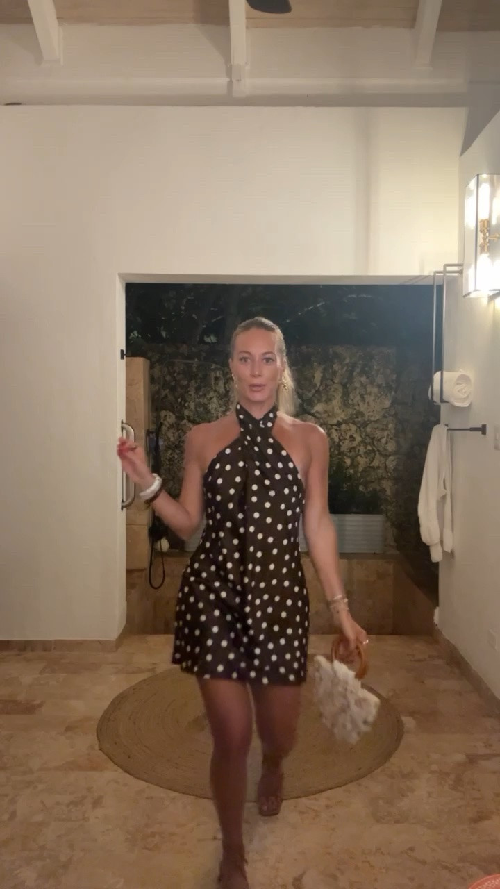 OOTD for our first night in the
DR! This Shell Bag is the BEST quality bag I've ever purchased from Amazon.
Love the Polka Dot dress.

#LTKootd #LTKSeasonal #LTKTravel