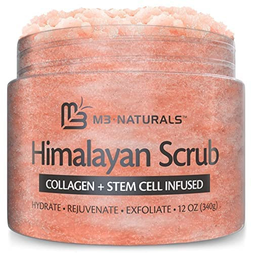 Amazon.com: M3 Naturals Himalayan Salt Body Scrub Infused with Collagen and Stem Cell Natural Exf... | Amazon (US)
