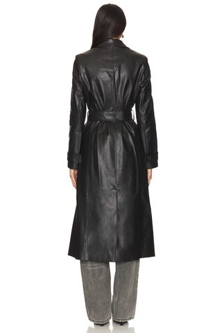 Bardot Faux Leather Trench Coat in Black from Revolve.com | Revolve Clothing (Global)