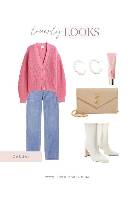 Loverly Grey casual look for any plan you have coming up! This pink cardigan is a perfect look for Valentine’s Day season! 

#LTKstyletip #LTKunder100 #LTKSeasonal