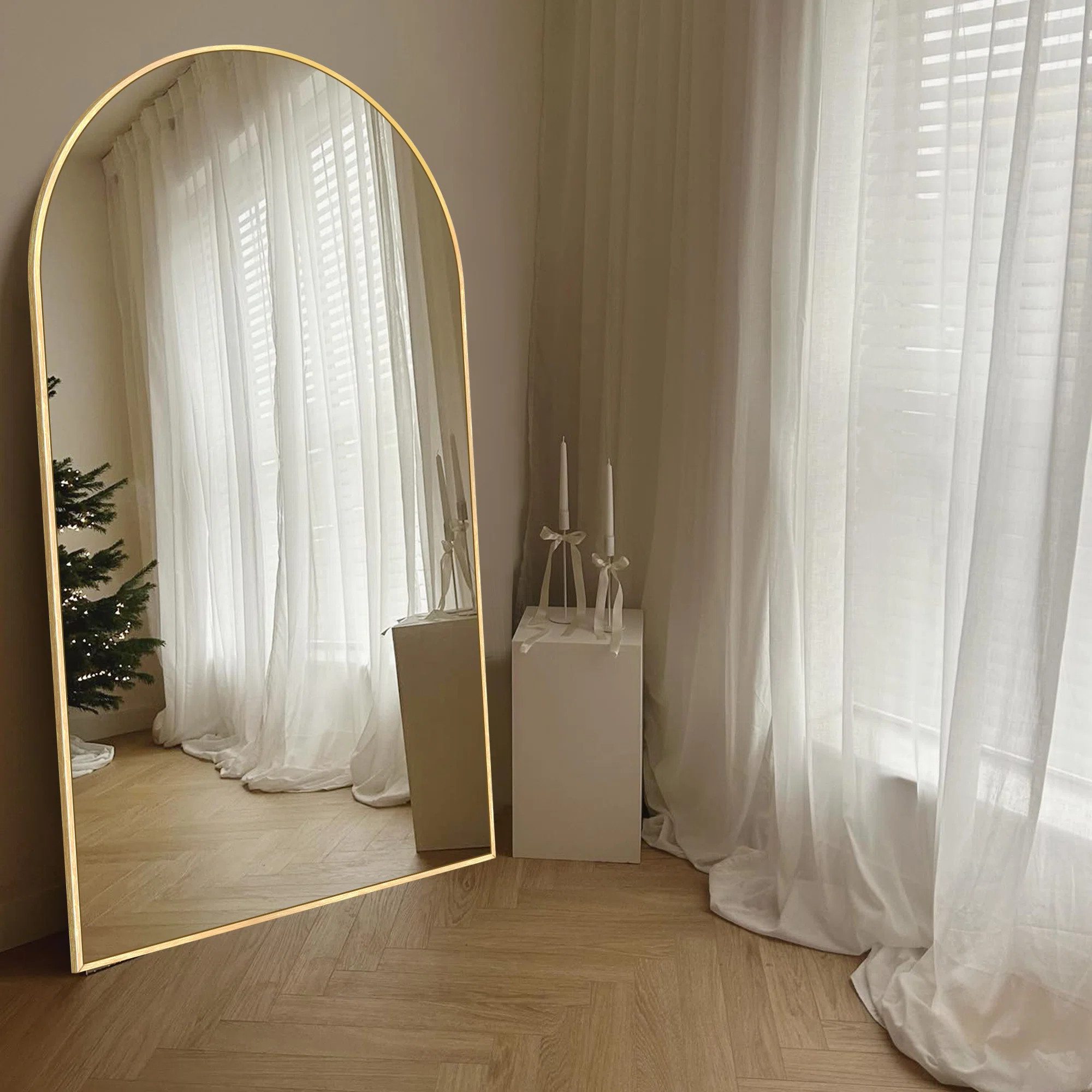 Latitude Run® Large Arch Full Lenth Mirror with 3 Mounting Method & Reviews | Wayfair | Wayfair North America