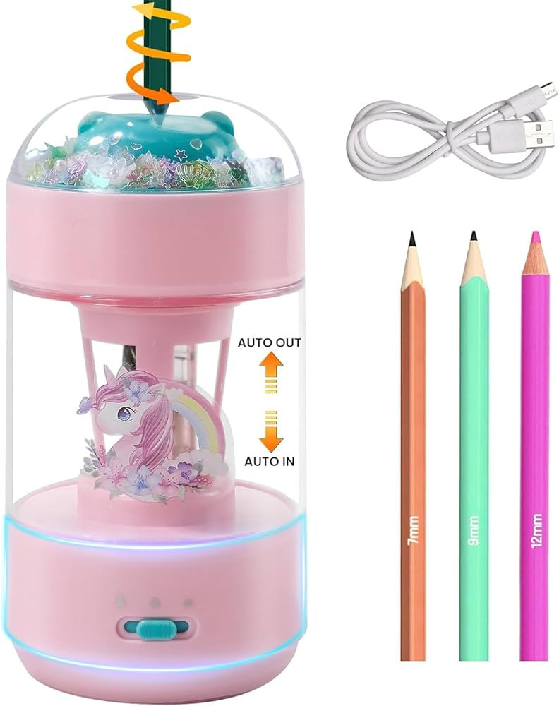 ZQS Electric Pencil Sharpener(6-11mm), Fully Automatic Colored Pencil Sharpener for Kids with Aut... | Amazon (US)