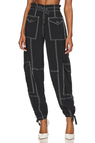 Ganni High Waist Pocket Pants in Black from Revolve.com | Revolve Clothing (Global)