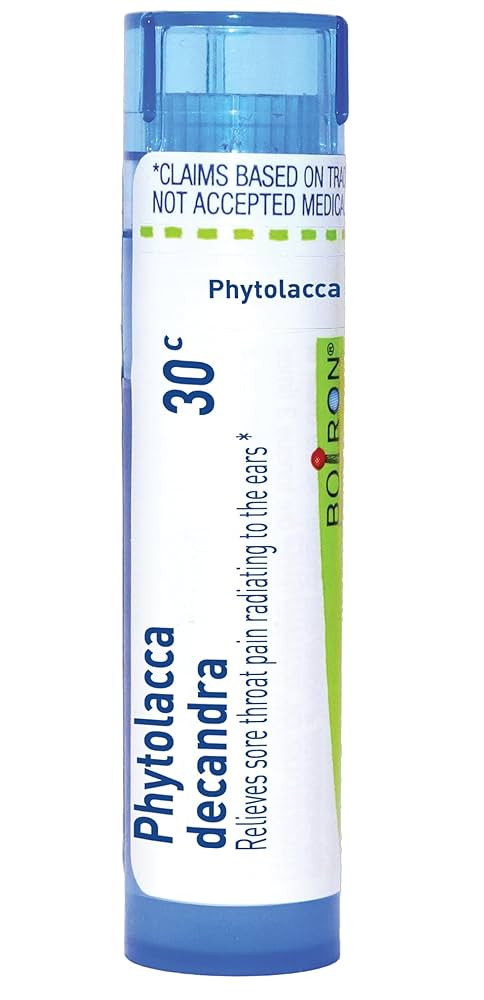 Boiron Phytolacca Decandra 30C Homeopathic Medicine for Sore Throat - 80 Pellets | Amazon (US)