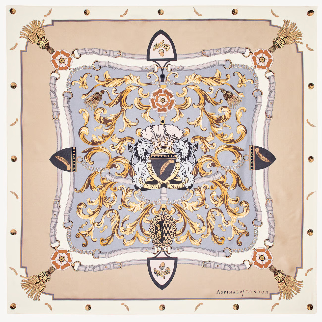 Aspinal Signature Shield Silk Scarf

        
            
            Neutral Pure Silk | Aspinal of London