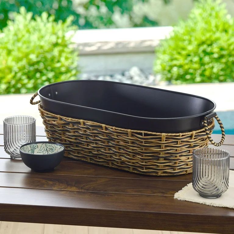 Better Homes And Gardens - Black Galvanized Oval Tub | Walmart (US)