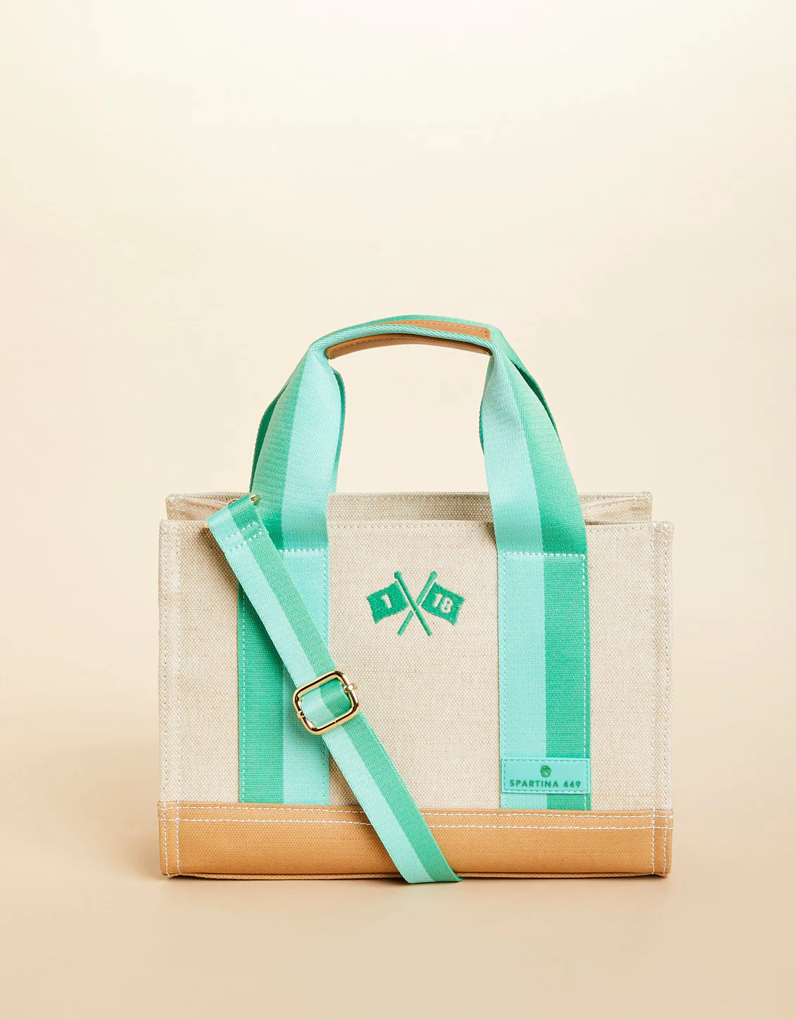 Armada Golf Crossbody Tote Flax | Spartina 449
