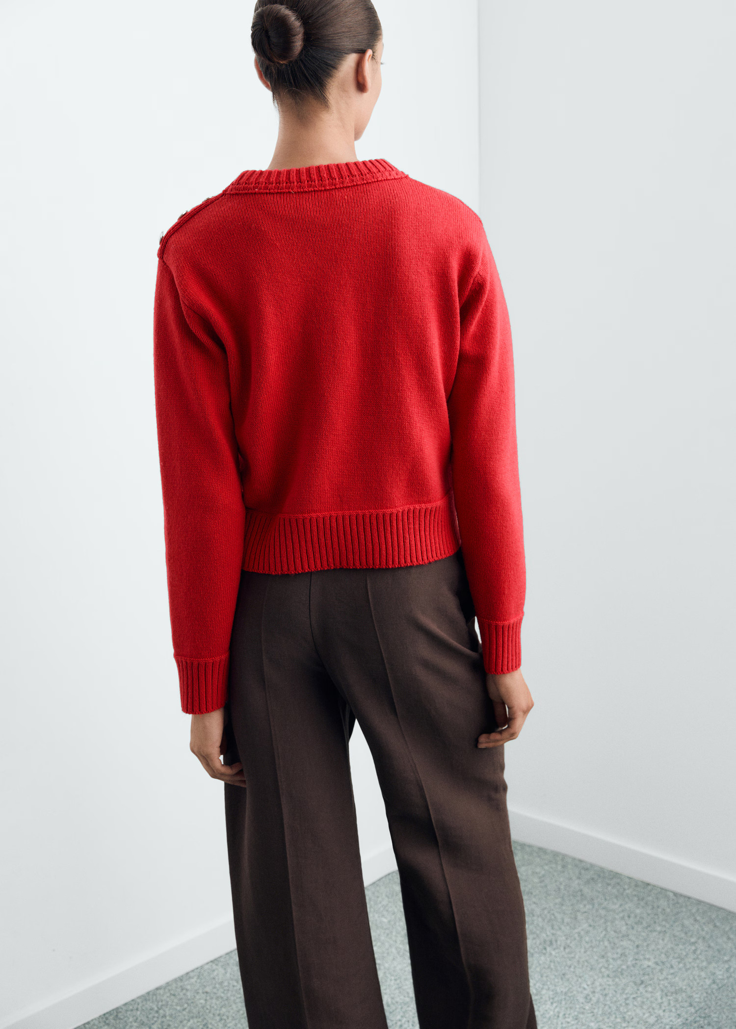 Knitted sweater with jewel buttons | Mango (US/MX/AU)