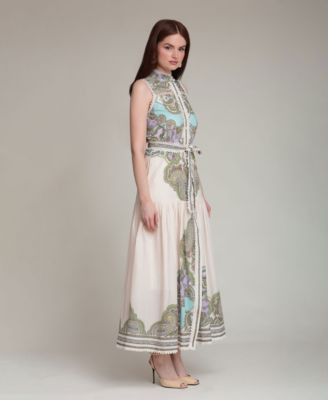 Avec Les Filles Women's Paisley Mock Neck Maxi Dress - Macy's | Macy's