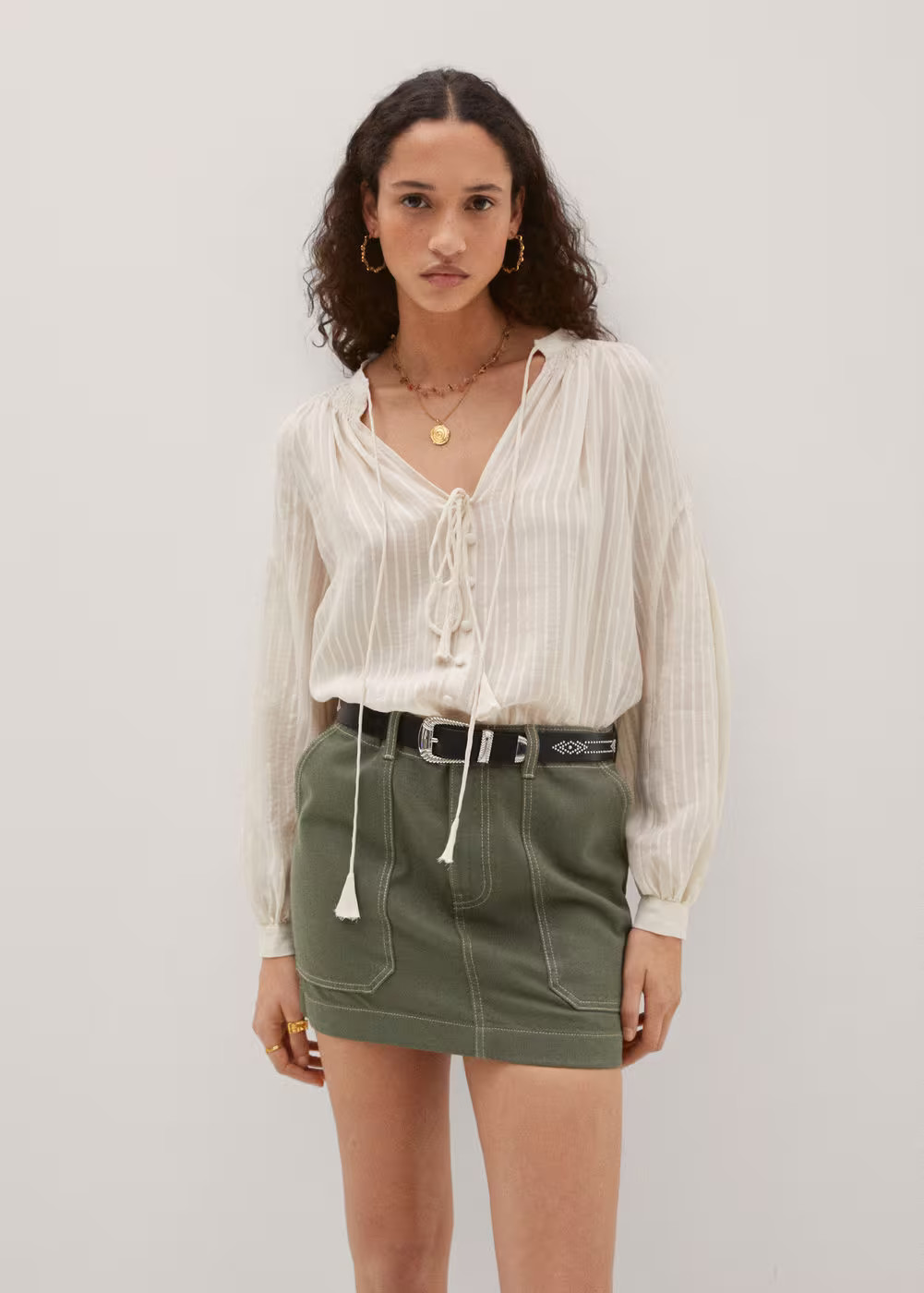 Cargo miniskirt | MANGO (US)