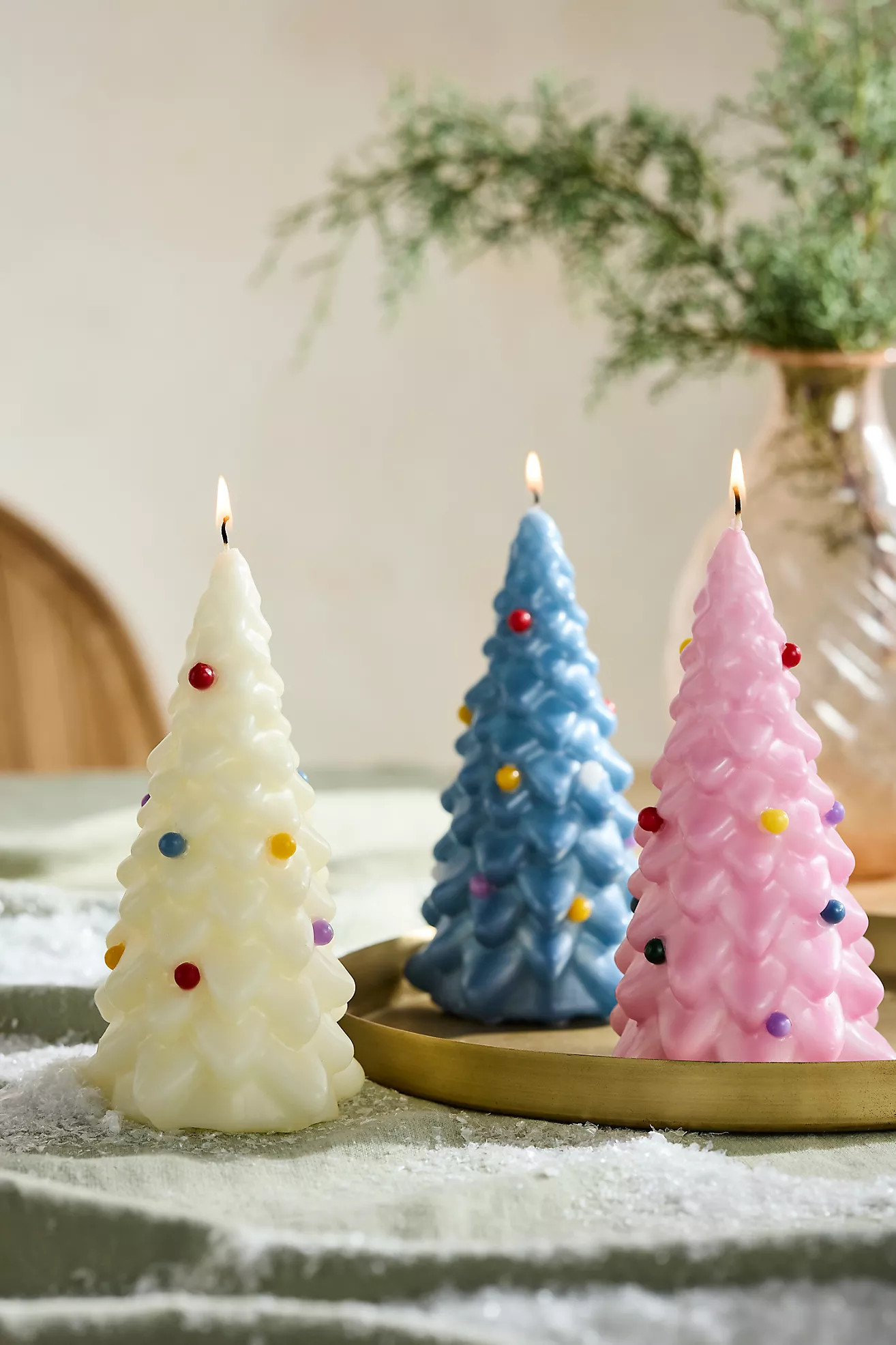 Christmas Baubles Tree Candle | Anthropologie (US)