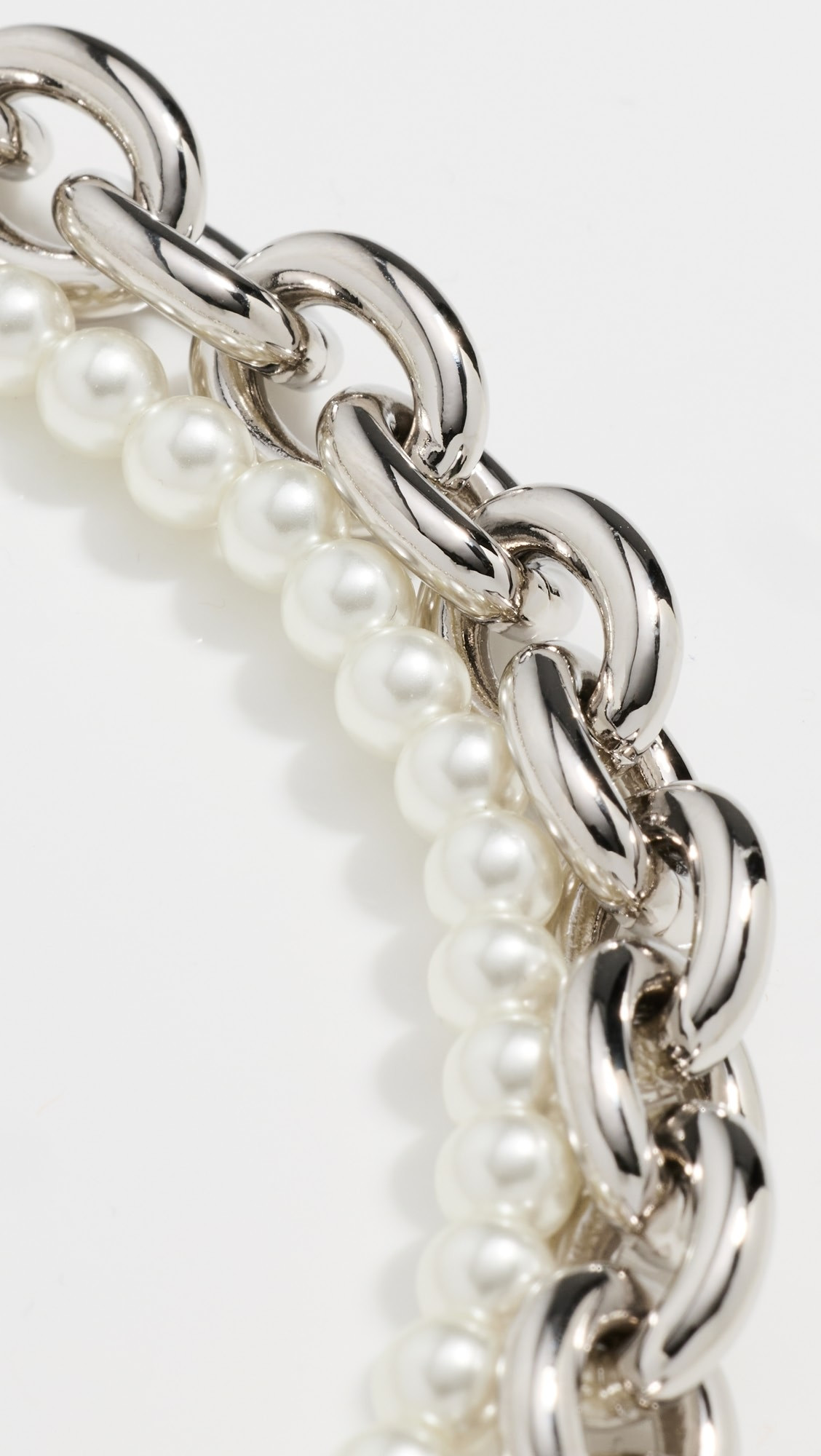 Pearl & Chain Necklace with Encased Pearl | Shopbop